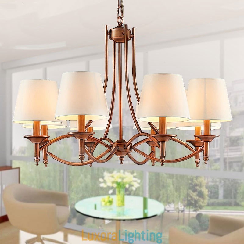 Designer Touch Decorative 8 Light Rustic Lodge Integrated Metal Chandelier