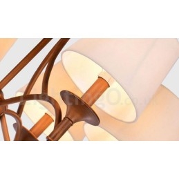 Designer Touch Decorative 8 Light Rustic Lodge Integrated Metal Chandelier