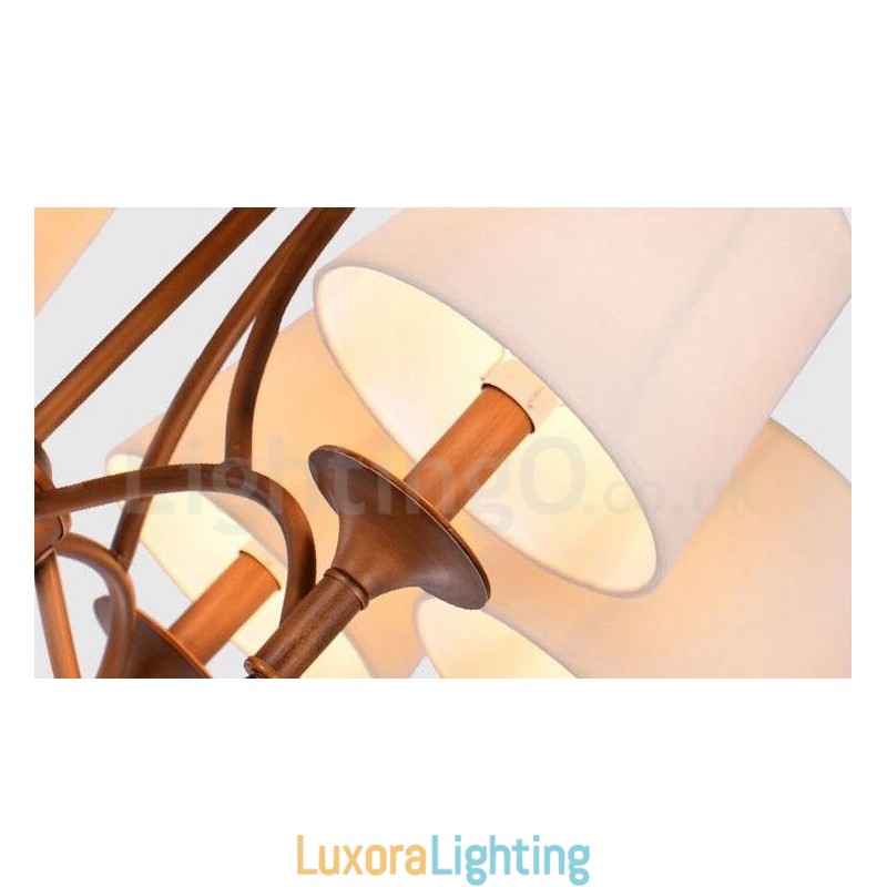 Designer Touch Decorative 8 Light Rustic Lodge Integrated Metal Chandelier