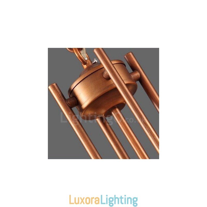 Designer Touch Decorative 8 Light Rustic Lodge Integrated Metal Chandelier