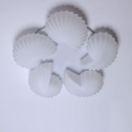 Designer Touch Decorative Conch 5 Light Traditional Classic Integrated Chandelier with Glass Shade