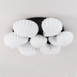 Designer Touch Decorative 7 Light Traditional Classic Integrated Chandelier with Glass Shade