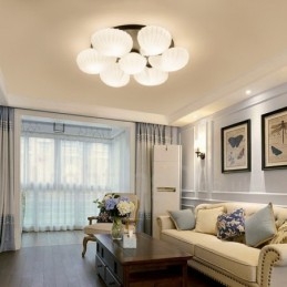 Designer Touch Decorative 7 Light Traditional Classic Integrated Chandelier with Glass Shade