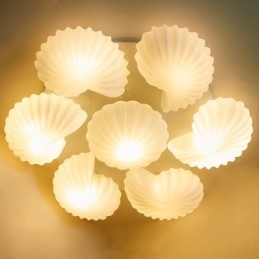 Designer Touch Decorative 7 Light Traditional Classic Integrated Chandelier with Glass Shade