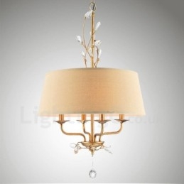 Designer Touch Decorative 4 Light Rustic Lodge Integrated Metal Chandelier