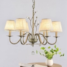 Designer Touch Decorative 6 Light Rustic Lodge Integrated Metal Chandelier