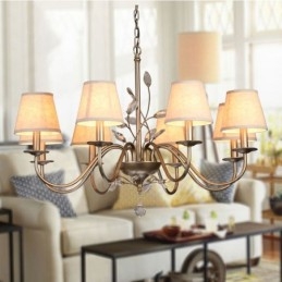 Designer Touch Decorative 8 Light Rustic Lodge Integrated Metal Chandelier