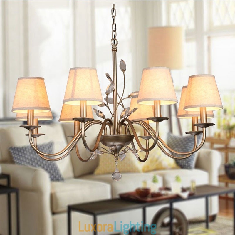 Designer Touch Decorative 8 Light Rustic Lodge Integrated Metal Chandelier