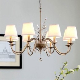 Designer Touch Decorative 8 Light Rustic Lodge Integrated Metal Chandelier