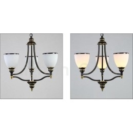 Designer Touch Decorative 3 Light Rustic Lodge Integrated Metal Chandelier