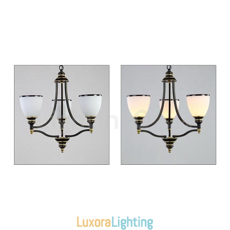 Designer Touch Decorative 3 Light Rustic Lodge Integrated Metal Chandelier