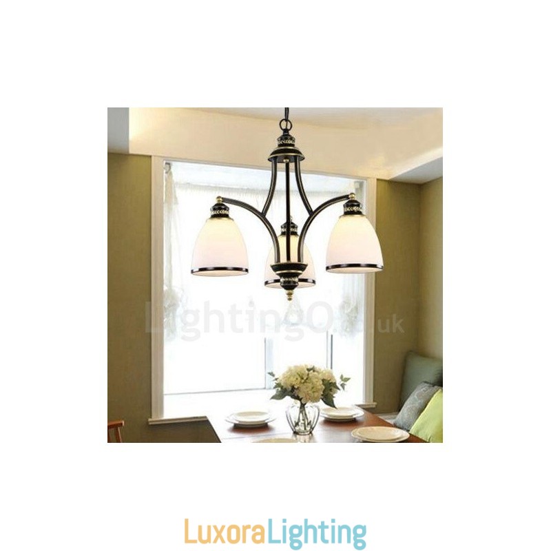 Designer Touch Decorative 3 Light Rustic Lodge Integrated Metal Chandelier