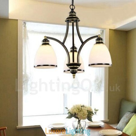 Designer Touch Decorative 3 Light Rustic Lodge Integrated Metal Chandelier