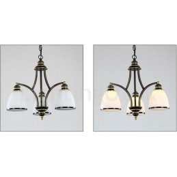 Designer Touch Decorative 3 Light Rustic Lodge Integrated Metal Chandelier