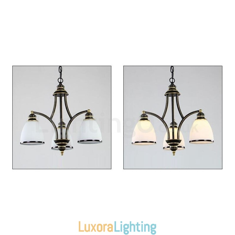 Designer Touch Decorative 3 Light Rustic Lodge Integrated Metal Chandelier