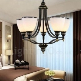 Designer Touch Decorative 5 Light Rustic Lodge Integrated Metal Chandelier