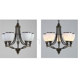 Designer Touch Decorative 5 Light Rustic Lodge Integrated Metal Chandelier