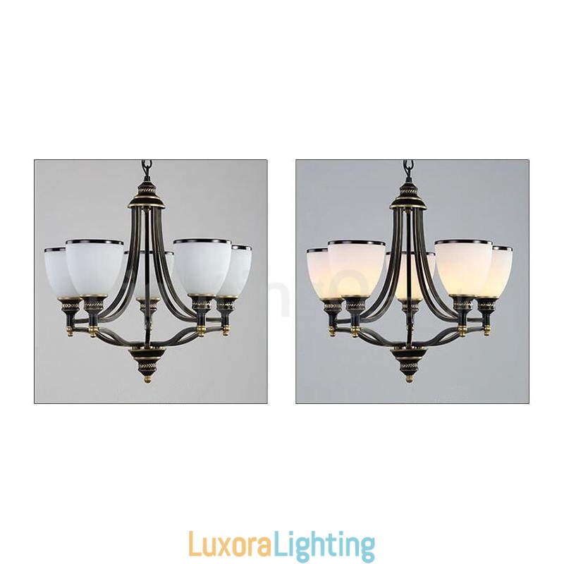 Designer Touch Decorative 5 Light Rustic Lodge Integrated Metal Chandelier