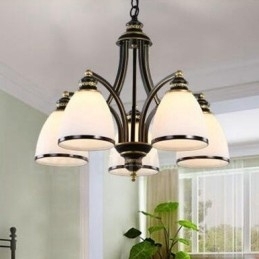 Designer Touch Decorative 5 Light Rustic Lodge Integrated Metal Chandelier