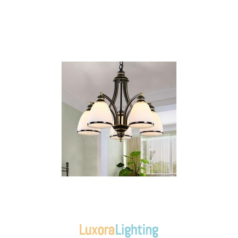 Designer Touch Decorative 5 Light Rustic Lodge Integrated Metal Chandelier