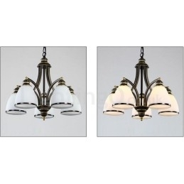 Designer Touch Decorative 5 Light Rustic Lodge Integrated Metal Chandelier
