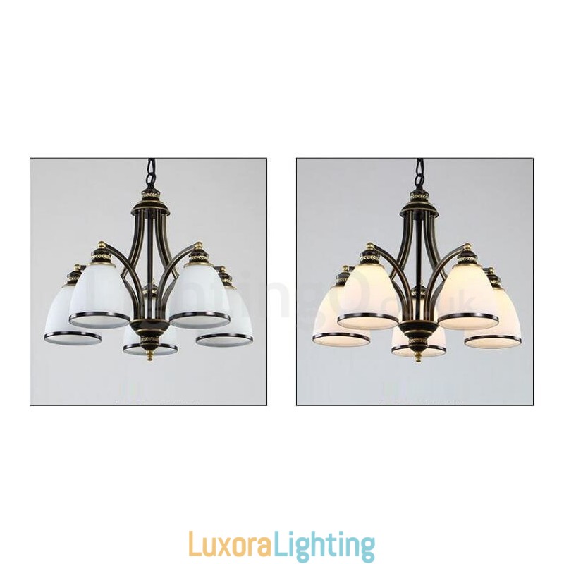 Designer Touch Decorative 5 Light Rustic Lodge Integrated Metal Chandelier
