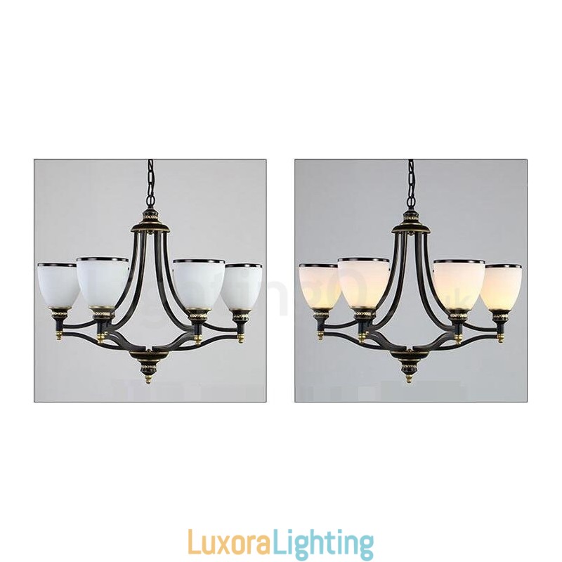 Designer Touch Decorative 6 Light Rustic Lodge Integrated Metal Chandelier