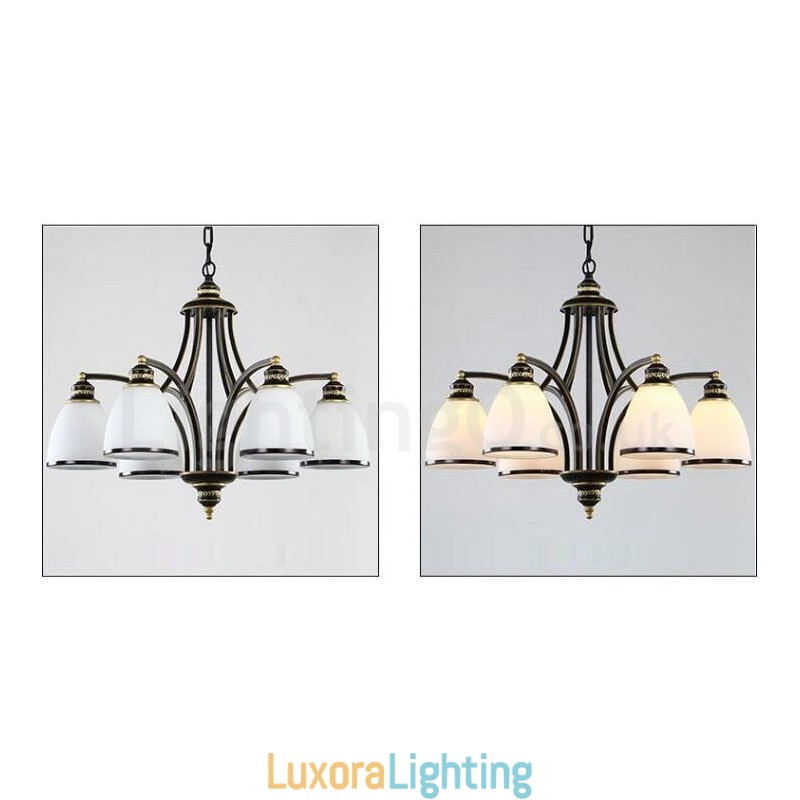 Designer Touch Decorative 6 Light Rustic Lodge Integrated Metal Chandelier