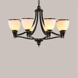 Designer Touch Decorative 8 Light Rustic Lodge Integrated Metal Chandelier