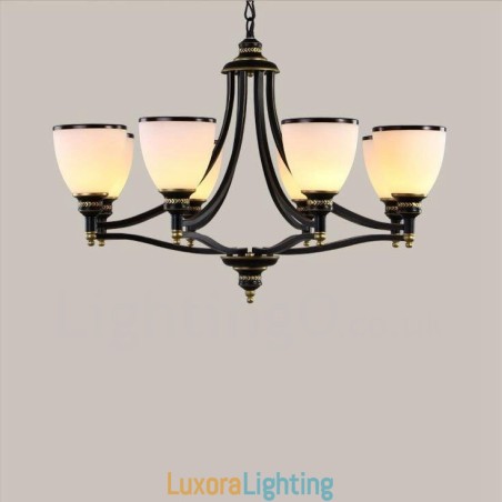 Designer Touch Decorative 8 Light Rustic Lodge Integrated Metal Chandelier