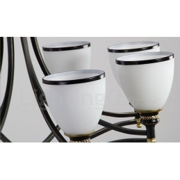 Designer Touch Decorative 8 Light Rustic Lodge Integrated Metal Chandelier