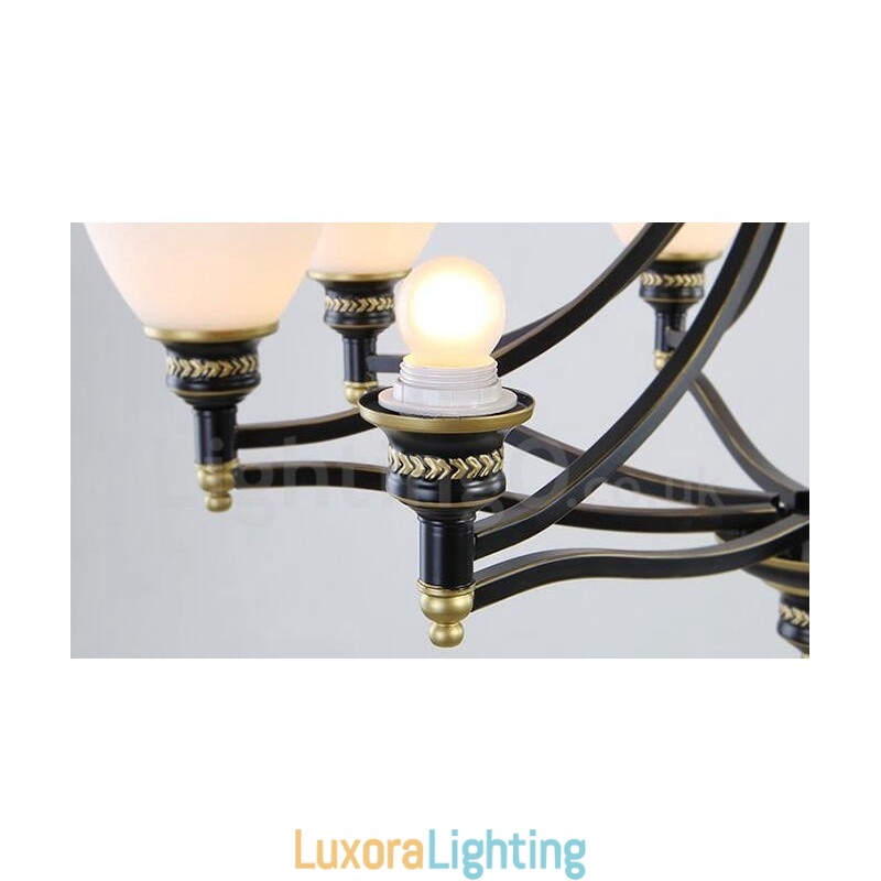 Designer Touch Decorative 8 Light Rustic Lodge Integrated Metal Chandelier