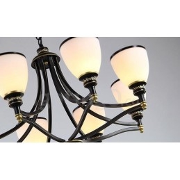 Designer Touch Decorative 8 Light Rustic Lodge Integrated Metal Chandelier