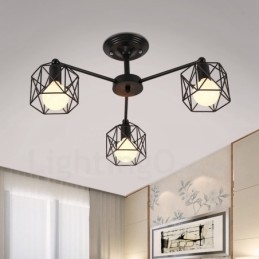 Designer Touch Decorative 3 Light Rustic Lodge Integrated Chandelier