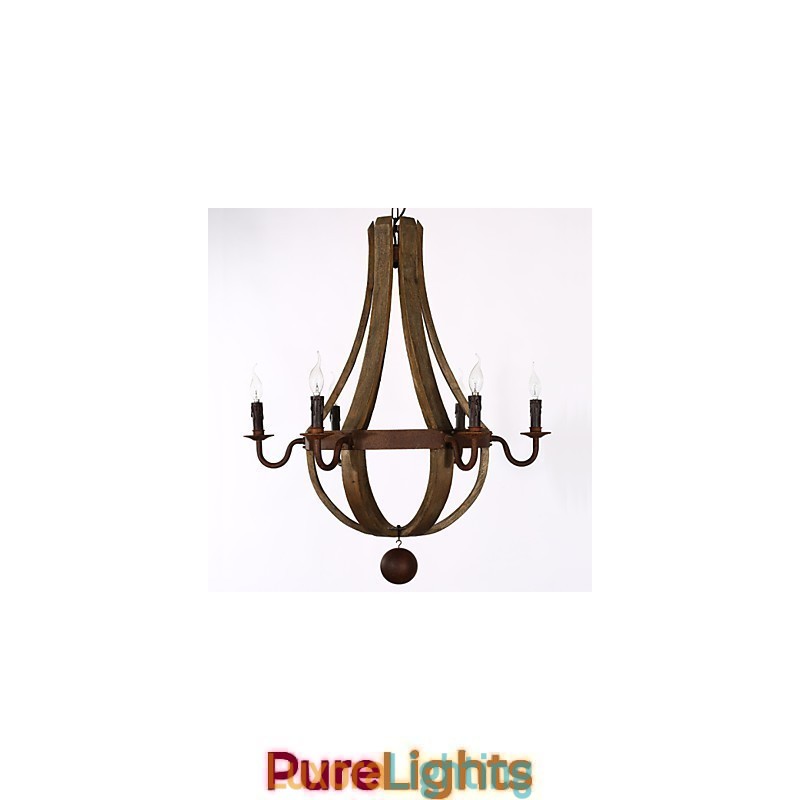 Designer Touch Decorative Vintage Amercian Rustic Wooden Pendant Winerel Chandelier Lamp Liviing and Lamp