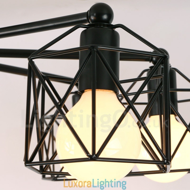 Designer Touch Decorative 8 Light Rustic Lodge Integrated Chandelier