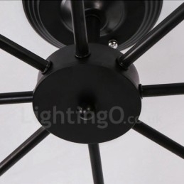 Designer Touch Decorative 8 Light Rustic Lodge Integrated Chandelier