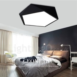 Designer Touch Decorative Modern Contemporary Integrated Integrated Metal Flush Mount Light