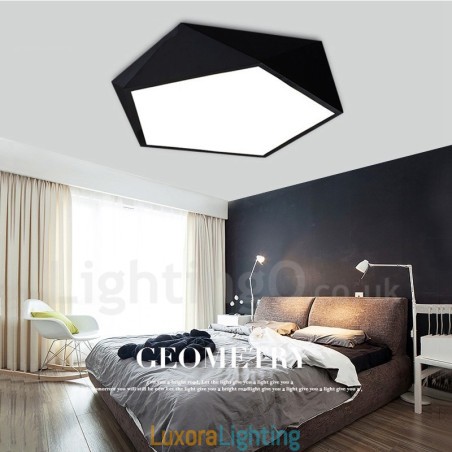 Designer Touch Decorative Modern Contemporary Integrated Integrated Metal Flush Mount Light