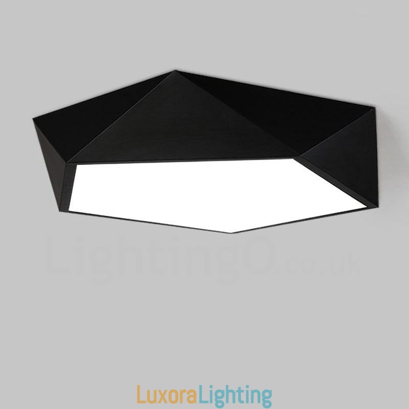 Designer Touch Decorative Modern Contemporary Integrated Integrated Metal Flush Mount Light