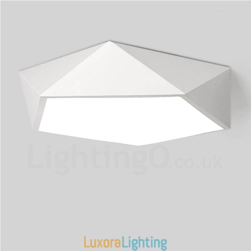 Designer Touch Decorative Modern Contemporary Integrated Integrated Metal Flush Mount Light