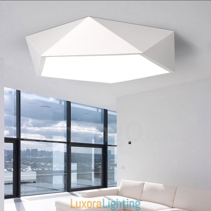 Designer Touch Decorative Modern Contemporary Integrated Integrated Metal Flush Mount Light