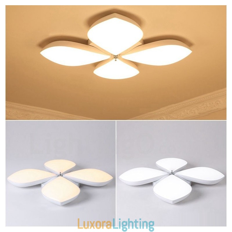 Designer Touch Decorative 4 Light Modern Contemporary Integrated Metal Flush Mount Light