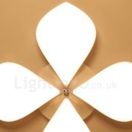 Designer Touch Decorative 4 Light Modern Contemporary Integrated Metal Flush Mount Light