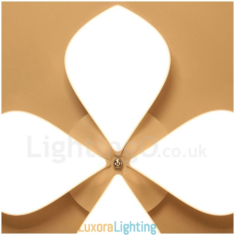 Designer Touch Decorative 4 Light Modern Contemporary Integrated Metal Flush Mount Light