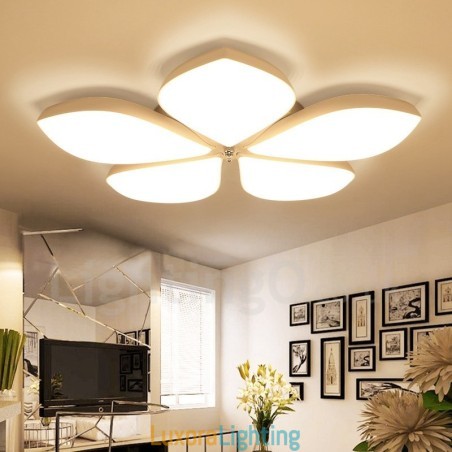 Designer Touch Decorative 5 Light Modern Contemporary Integrated Metal Flush Mount Light