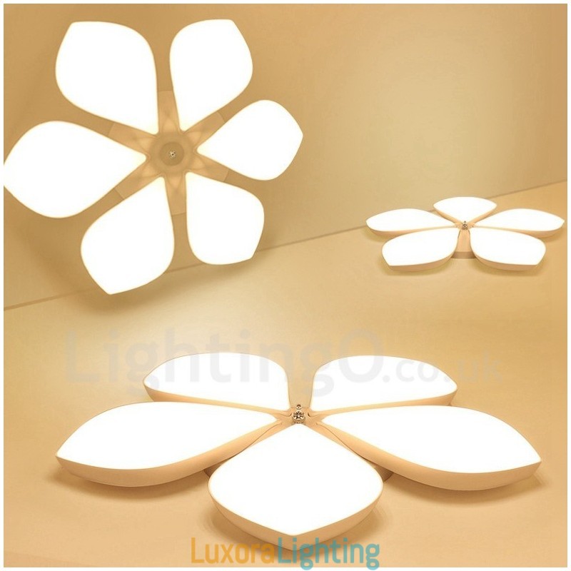 Designer Touch Decorative 5 Light Modern Contemporary Integrated Metal Flush Mount Light