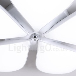 Designer Touch Decorative 5 Light Modern Contemporary Integrated Metal Flush Mount Light