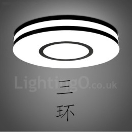 Designer Touch Decorative Modern Contemporary Integrated Metal Flush Mount Light