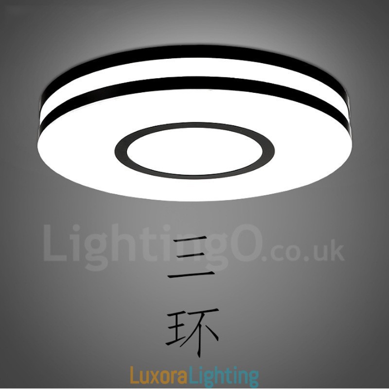 Designer Touch Decorative Modern Contemporary Integrated Metal Flush Mount Light